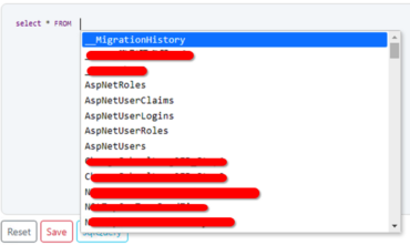 列出資料表-Web SQL Admin 網頁版SQL Server管理工具